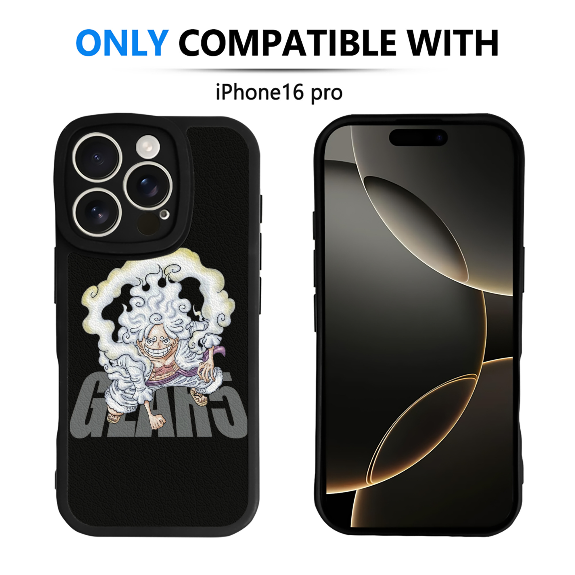 （画像用） ワンピース モンキー・D・ルフィ ONE PIECE Monkey D. Luffy 【iPhone 16シリーズ対応】シリコンスマホケース（レザー調） 材質：シリコン